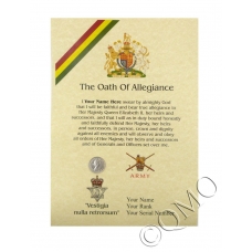 5th Royal Inniskilling Dragoon Guards Oath Of Allegiance Certificate